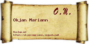Okjan Mariann névjegykártya